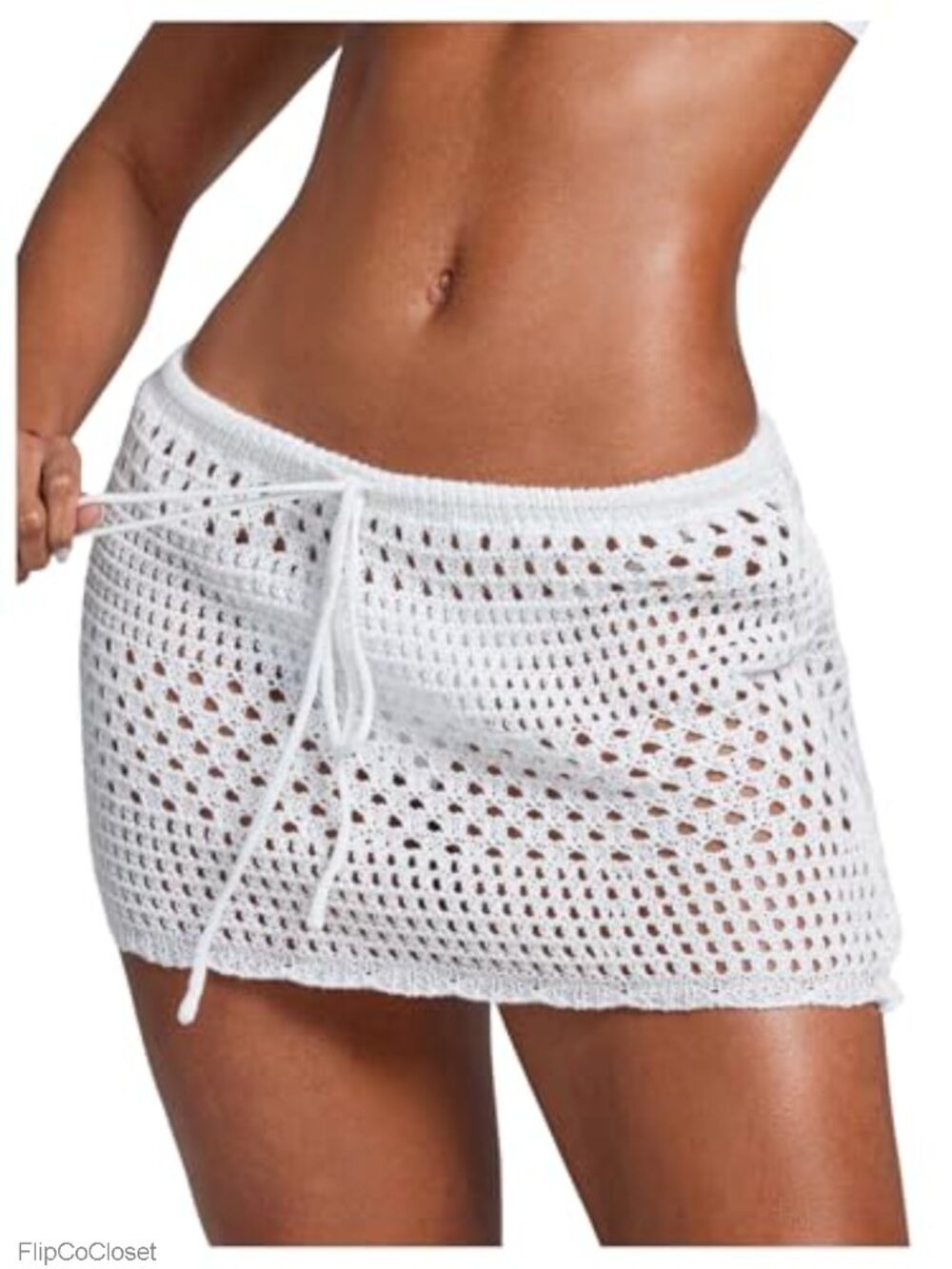 Women's Crochet Mesh Swimsuit Cover Up Beach Skirt Sheer